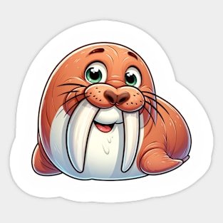 Kawaii Walrus Sticker